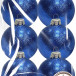 Набор пластиковых шаров Искристый, 85 мм., 6шт., синий, ПромЕлка (НШИПЛ-85Blue)