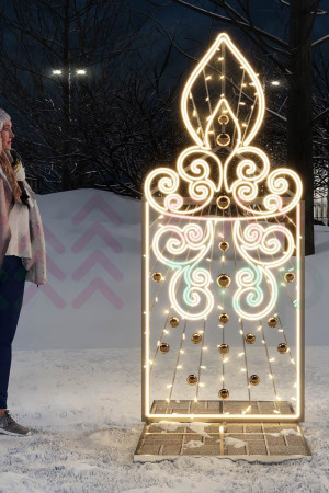 Светодиодная инсталляция Свеча малая 2.4 м., Conso (OPR-089-1001) 