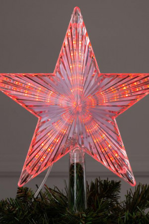 Светодиодная макушка Звезда красная 22 см., 30 LED, провод 2 м., 220 В., Luazon Lighting (1354075)