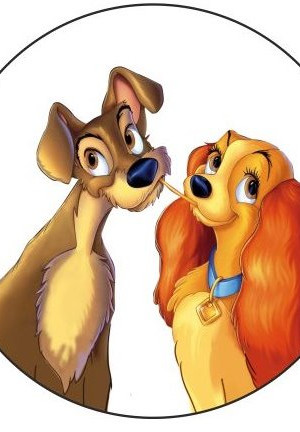 Стеклянный шар Леди и Бродяга 85 мм, в подарочной упаковке, Батик (КУ-85-17268)