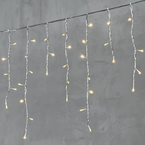 Светодиодная бахрома 3,1*0,5 м., 150 теплых белых LED ламп, прозрачный провод ПВХ, LTC (PIL150-10-2WW)