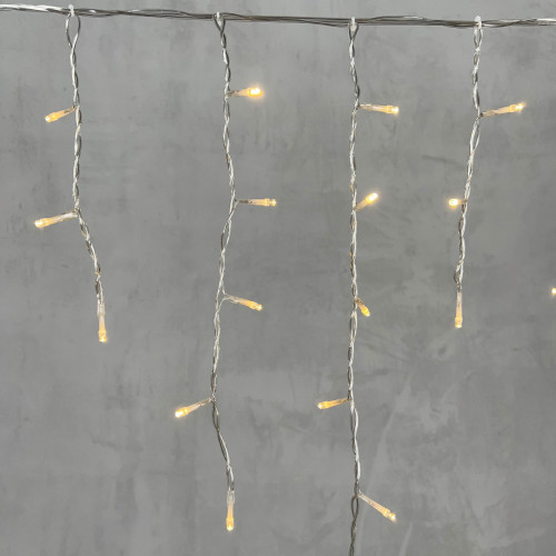 Светодиодная бахрома 3,1*0,5 м., 150 теплых белых LED ламп, прозрачный провод ПВХ, LTC (PIL150-10-2WW)