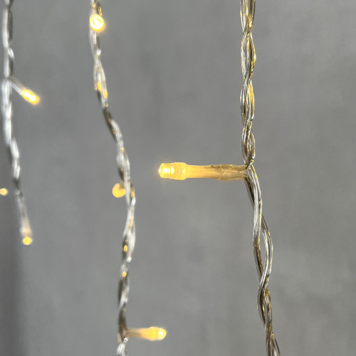 Светодиодная бахрома 3,1*0,5 м., 150 теплых белых LED ламп, прозрачный провод ПВХ, LTC (PIL150-10-2WW)