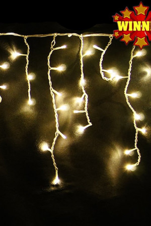 Электрическая гирлянда Бахрома 4м 250led теплый белый с бликами Winner (02.6Т.250WW)