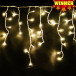 Электрическая гирлянда Бахрома 4м 250led теплый белый с бликами Winner (02.6Т.250WW)