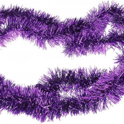 Мишура цвет фиолетовый, диаметр 50 мм., длина 2 м., ЕлкиТорг (M50purp)