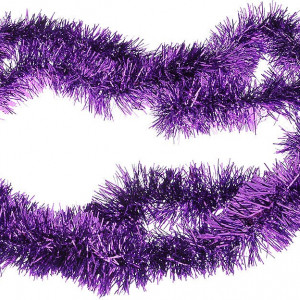 Мишура цвет фиолетовый, диаметр 50 мм., длина 2 м., ЕлкиТорг (M50purp)
