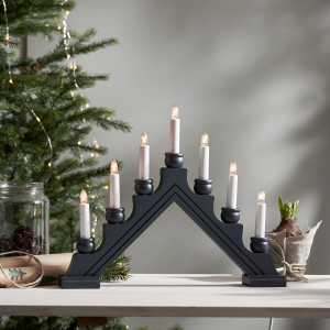 Горка рождественская Карина, 7 ламп, 34х42 см., темно-серый, Star Trading (276-46)