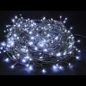 Светодиодная нить с мерцающим диодом 40 м., 24V, 400 холодных белых LED ламп, черный провод ПВХ, соединяемая, Winner Light (w.01.6B.400+24v)