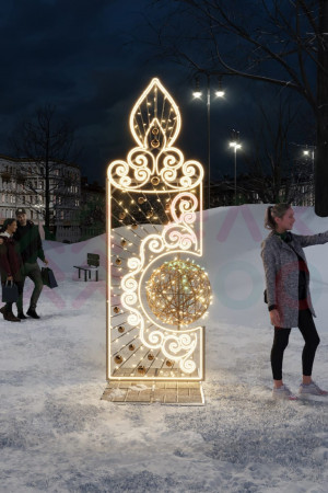 Светодиодная инсталляция Свеча большая 2.8 м., Conso (OPR-096-1001) 