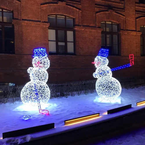  Светодиодная фигура Снеговик хоккеист 180 см. 1 шт., Сад Радости (SR234)