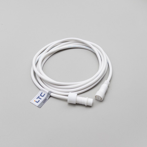 Соединитель 3 м. для бахромы, занавесов и нитей, 220В., провод белый каучук, IP65, LTC (LLS-8-3M)