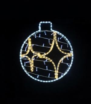 Светодиодная фигура Шар Сириус 53*60 см., 24В, Тёплый белый/Белый, TeamProf (960218)