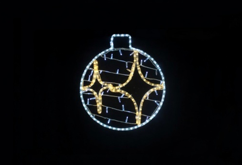 Светодиодная фигура Шар Сириус 53*60 см., 24В, Тёплый белый/Белый, TeamProf (960218)