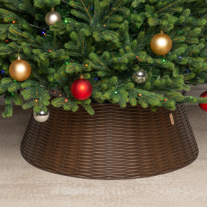 Корзина под елку Премиум Царская Лоза 87 см., разборная, лесной орех, ЕлкиТорг (87-222)