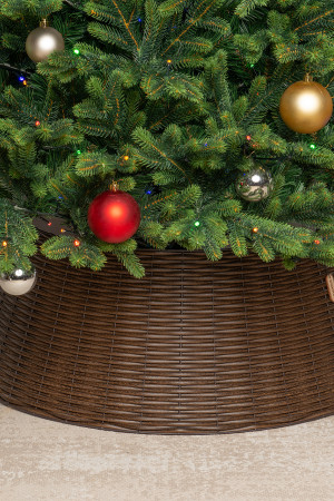 Корзина под елку Премиум Царская Лоза 87 см., разборная, лесной орех, ЕлкиТорг (87-222)