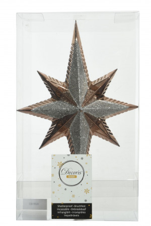 Елочная макушка Звезда Востока 255 мм., пластик, бронза, Kaemingk (029183)