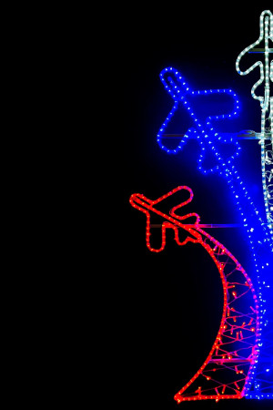 Светодиодная консоль Самолеты 80*180 см, Триколор, LTC (LC-13410)