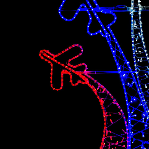 Светодиодная консоль Самолеты 80*180 см, Триколор, LTC (LC-13410)