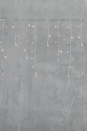 Светодиодная бахрома 3,1*0,5 м., 150 желтых LED ламп, прозрачный провод ПВХ, LTC (PIL150-10-2Y)