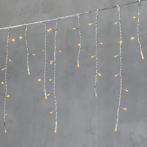 Светодиодная бахрома 3,1*0,5 м., 150 желтых LED ламп, прозрачный провод ПВХ, LTC (PIL150-10-2Y)