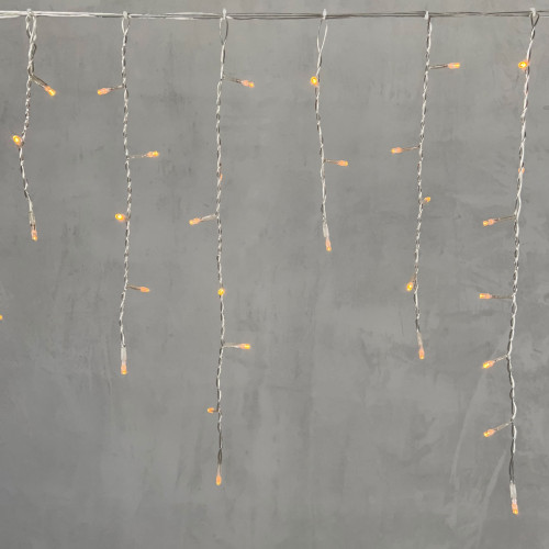 Светодиодная бахрома 3,1*0,5 м., 150 желтых LED ламп, прозрачный провод ПВХ, LTC (PIL150-10-2Y)