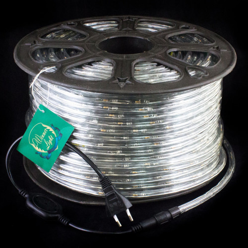 Дюралайт круглый Ø 10.5 мм., 220V, 3-жилы, разноцветные LED лампы 24 шт на 1 м., бухта 100 м, силикон, Winner (05.100.10,5.24M)