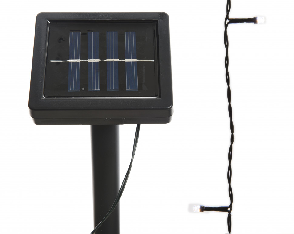 Светодиодная гирлянда на солнечной батарее 9.9 м., 100 холодных белых LED ламп, Kaemingk (494455)