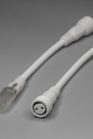 Переходник дюралайт-нить, белый, Teamprof (TPF-EC2-015-DL-S-W)