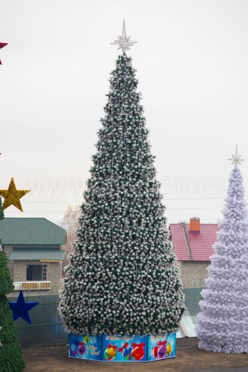 Уличная сосна Уральская зеленая с белыми кончиками 4 м., каркасная, Леска, Green Trees (GT4URLESWK)