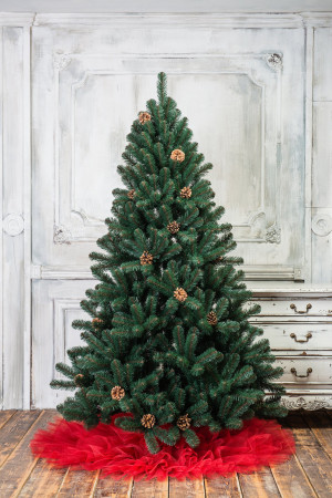 Искусственная елка Лапландия с шишками 270 см., мягкая хвоя, ЕлкиТорг (12270)