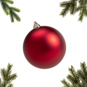 Шар пластиковый матовый 140 мм., красный, ЕлкиТорг (150500)