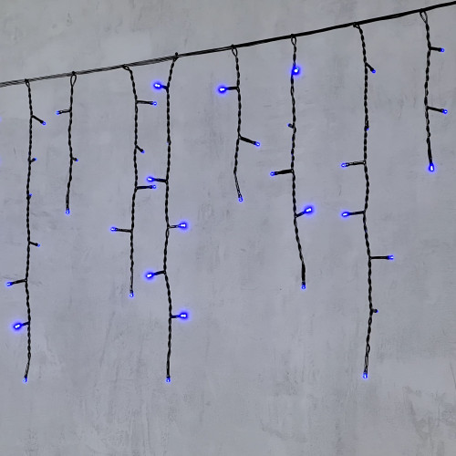 Светодиодная бахрома 3,1*0,5 м., 150 синих LED ламп, черный провод ПВХ, LTC (PIL150-11-2B)
