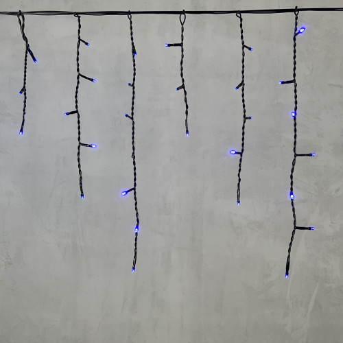 Светодиодная бахрома 3,1*0,5 м., 150 синих LED ламп, черный провод ПВХ, LTC (PIL150-11-2B)