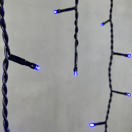 Светодиодная бахрома 3,1*0,5 м., 150 синих LED ламп, черный провод ПВХ, LTC (PIL150-11-2B)