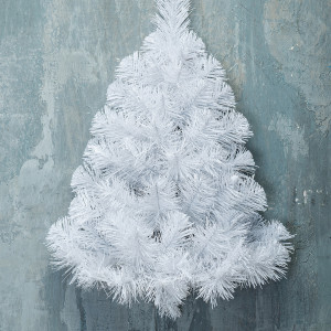 Искусственная елка Настенная белая 90 см., мягкая хвоя ПВХ, ЕлкиТорг (106090)