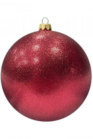 Шар пластиковый Искристый, 115 мм., 1 шт., красный, ПромЕлка (ШИПЛ-115RED)
