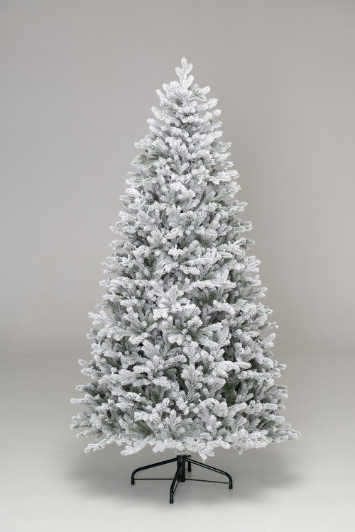 Искусственная елка Алтайская заснеженная 270 см., 760 холодных-белых Led ламп, 100% литая хвоя, ЕлкиТорг (177270)