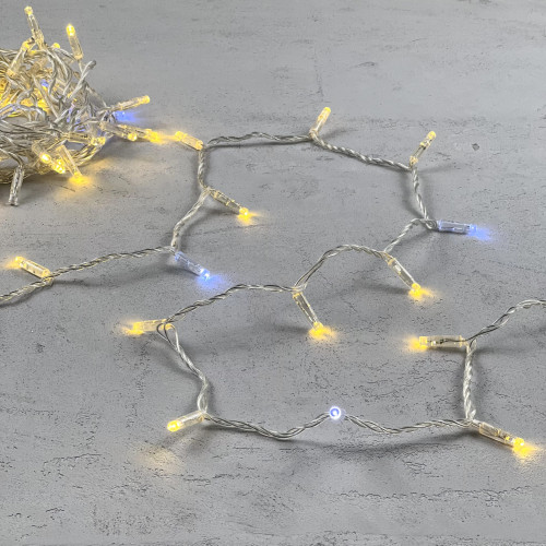 Светодиодная гирлянда с колпачком 100 шампань LED ламп 10 м., мерцание, 24В., прозрачный провод ПВХ, IP65, Beauty Led (PST100BLWCAP-10-1CH)