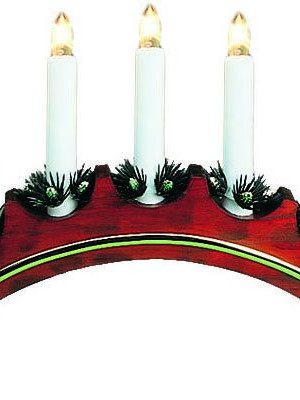 Рождественская горка-светильник ВЕРА, 7 LED свечей, цвет-орех, высота 23 см., Svetlitsa (16-151-07)