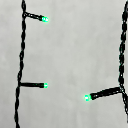 Светодиодная бахрома 3,1*0,5 м., 150 зеленых LED ламп, черный провод ПВХ, LTC (PIL150-11-2G)