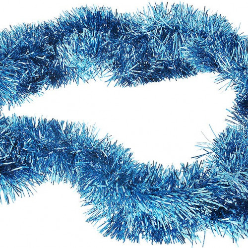 Мишура цвет голубой, диаметр 100 мм., длина 3 м., ЕлкиТорг (M100blue)
