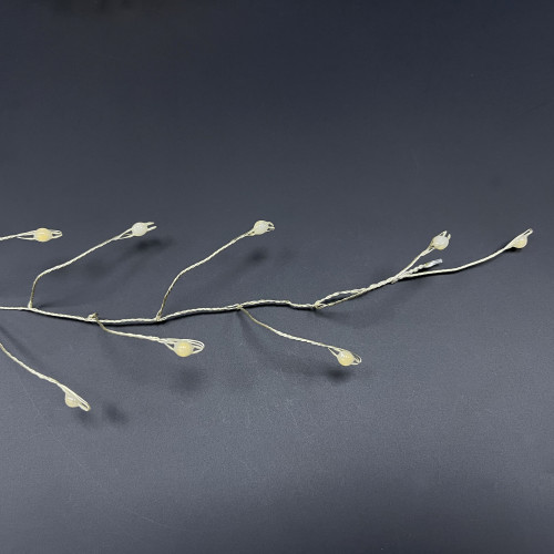 Светодиодная нить Капли 240 белых ламп, 6 м., 24В, серебряный провод, LUCA (84910)