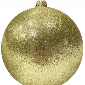 Шар пластиковый Искристый, 115 мм., 1 шт., золотой, ПромЕлка (ШИПЛ-115Gold)