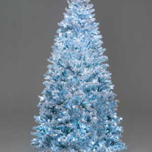Искусственная елка Алтайская заснеженная 300 см., 885 холодных-белых Led ламп, 100% литая хвоя, ЕлкиТорг (177300)