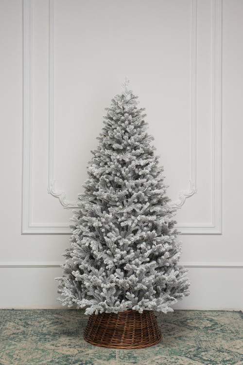 Искусственная елка Алтайская заснеженная 300 см., 885 холодных-белых Led ламп, 100% литая хвоя, ЕлкиТорг (177300)