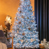Искусственная елка Алтайская заснеженная 300 см., 885 холодных-белых Led ламп, 100% литая хвоя, ЕлкиТорг (177300)