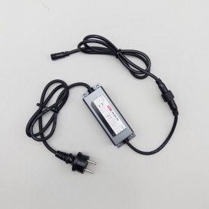 Блок питания электронный 60W. для нитей 24В., до 1000 LED, провод черный Каучук, IP65, LTC (DM-60F-24V)