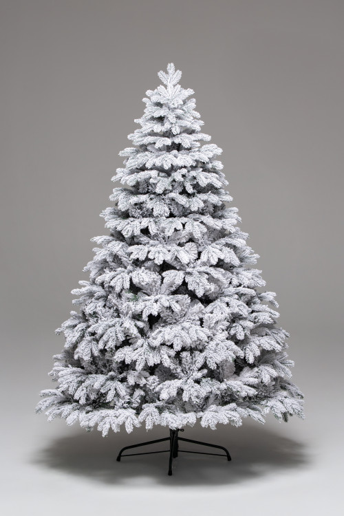 Искусственная елка Камчатская заснеженная 210 см., 505 холодных белых Led ламп., литая хвоя+пвх, ЕлкиТорг (178210)