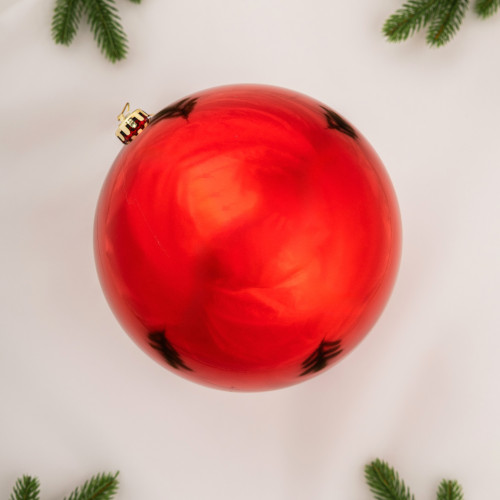 Шар пластиковый глянцевый 200 мм., красный, ЕлкиТорг (150111)